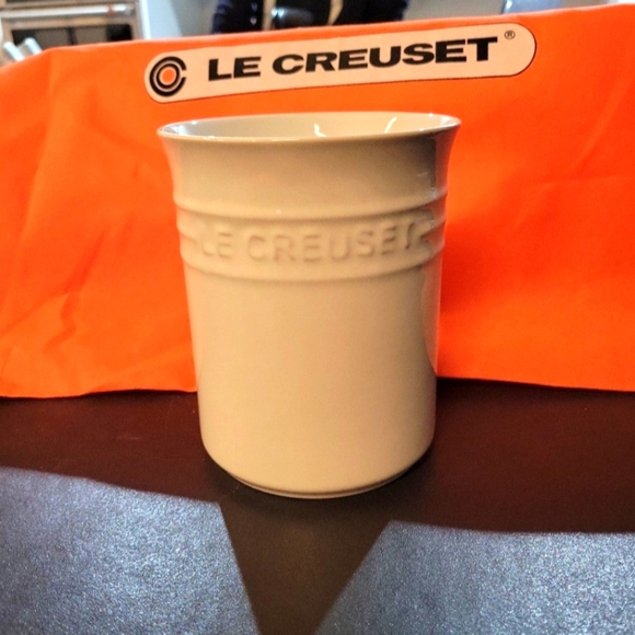 Le Creuset Kitchen New Le Creuset White 1l 1 Qt Utensil Crock